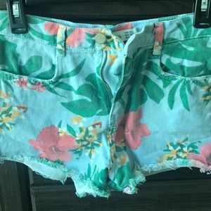 High waisted Zara “Aloha” Shorts